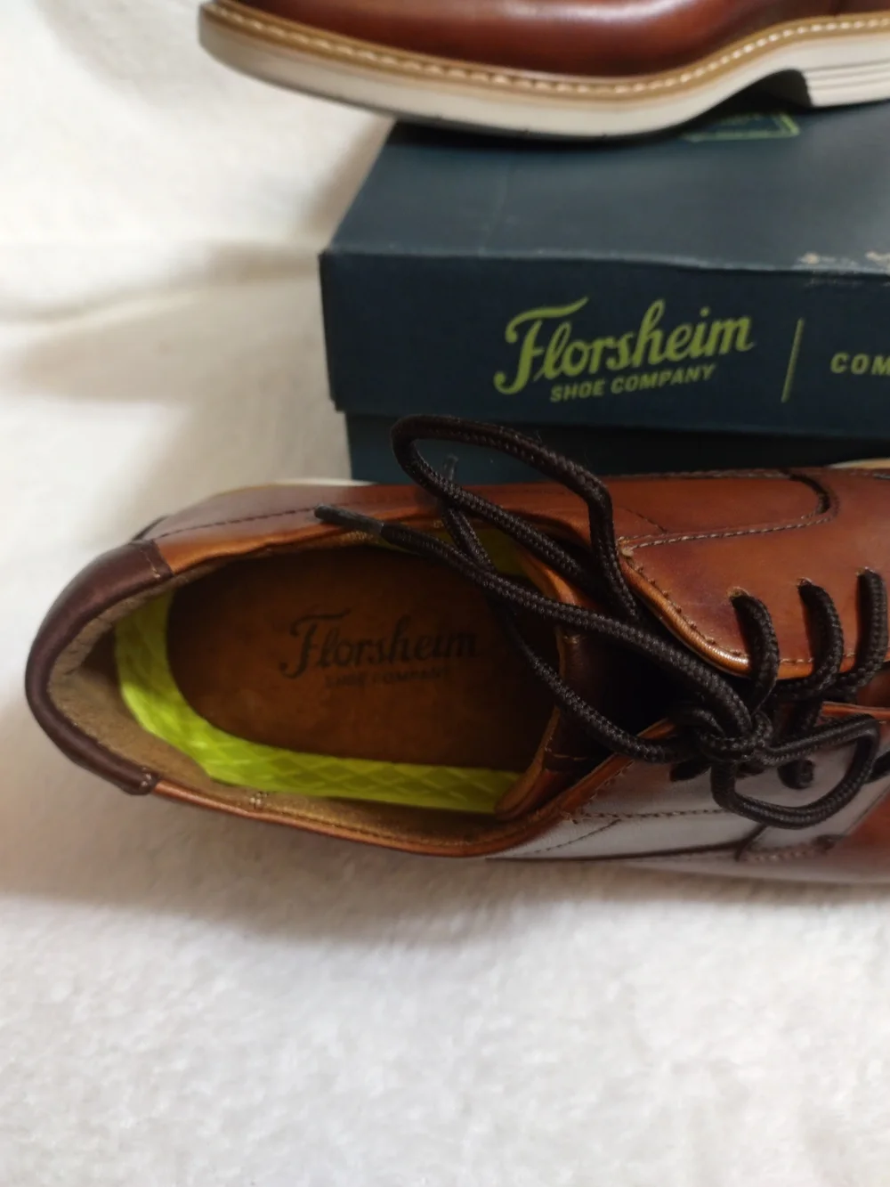 Florsheim Brown Leather Lace-Up Dress Shoes for Men
